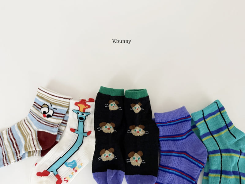 V Bunny - Korean Children Fashion - #stylishchildhood - Any Boom Socks Set - 6