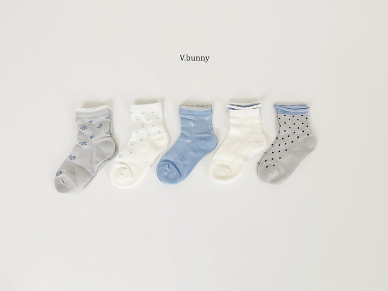 V Bunny - Korean Children Fashion - #todddlerfashion - Raycle Socks Set