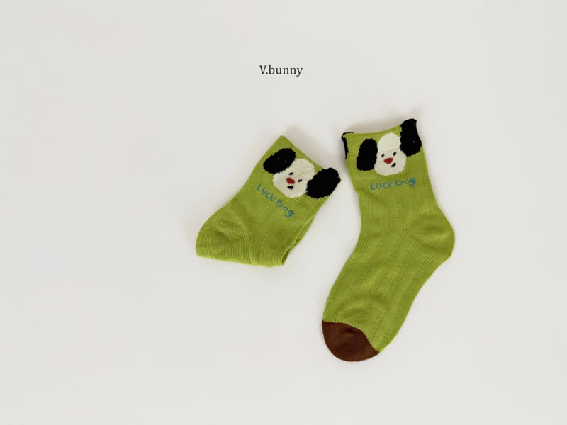 V Bunny - Korean Children Fashion - #toddlerclothing - Perky Puppy Socks Set - 7