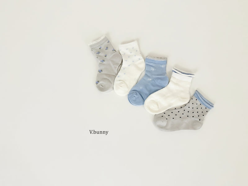V Bunny - Korean Children Fashion - #toddlerclothing - Raycle Socks Set - 2