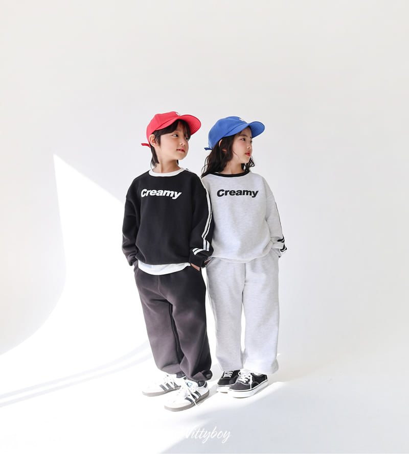 Witty Boy - Korean Children Fashion - #Kfashion4kids - Creamy Line Sweatshirt - 10