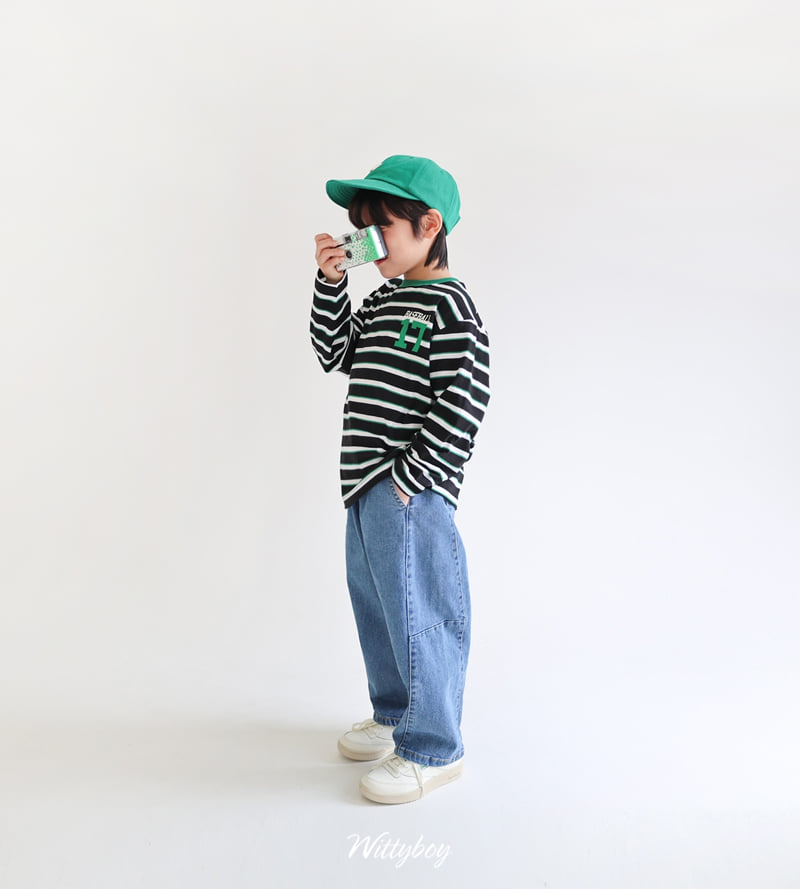 Witty Boy - Korean Children Fashion - #kidzfashiontrend - Curved Stretch Denim Pants - 4