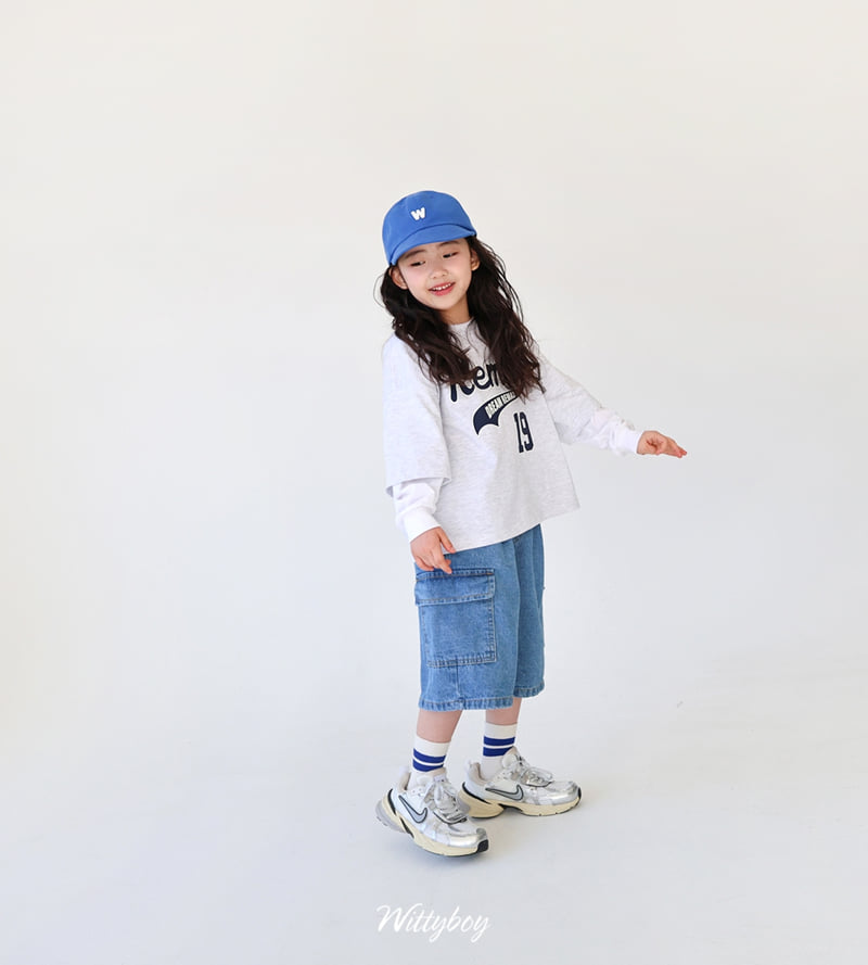 Witty Boy - Korean Children Fashion - #stylishchildhood - Bermuda Cargo Denim Pants - 4