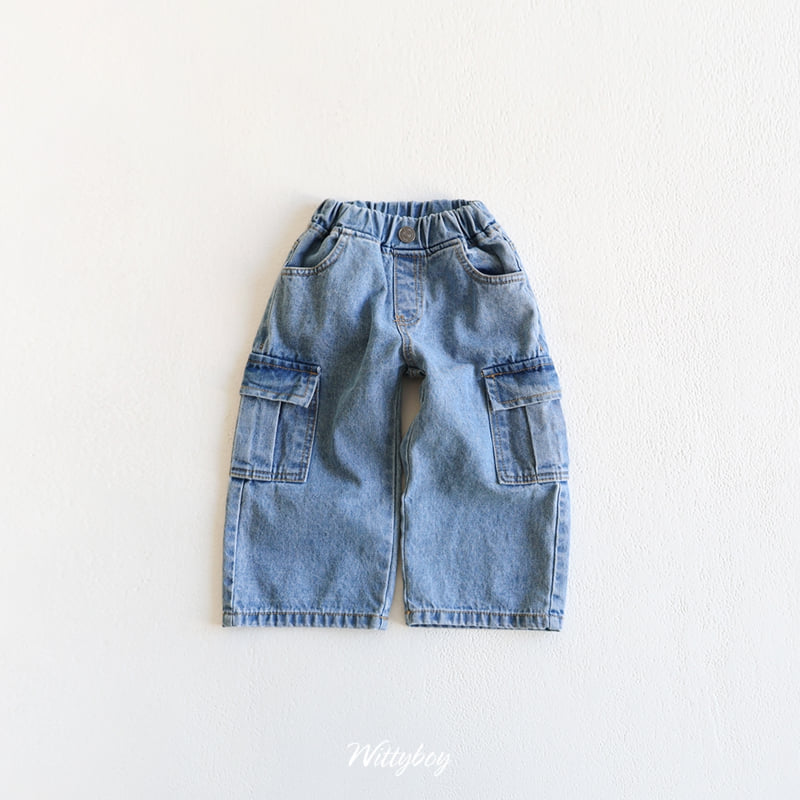 Witty Boy - Korean Children Fashion - #childofig - Essential Cargo Denim Pants