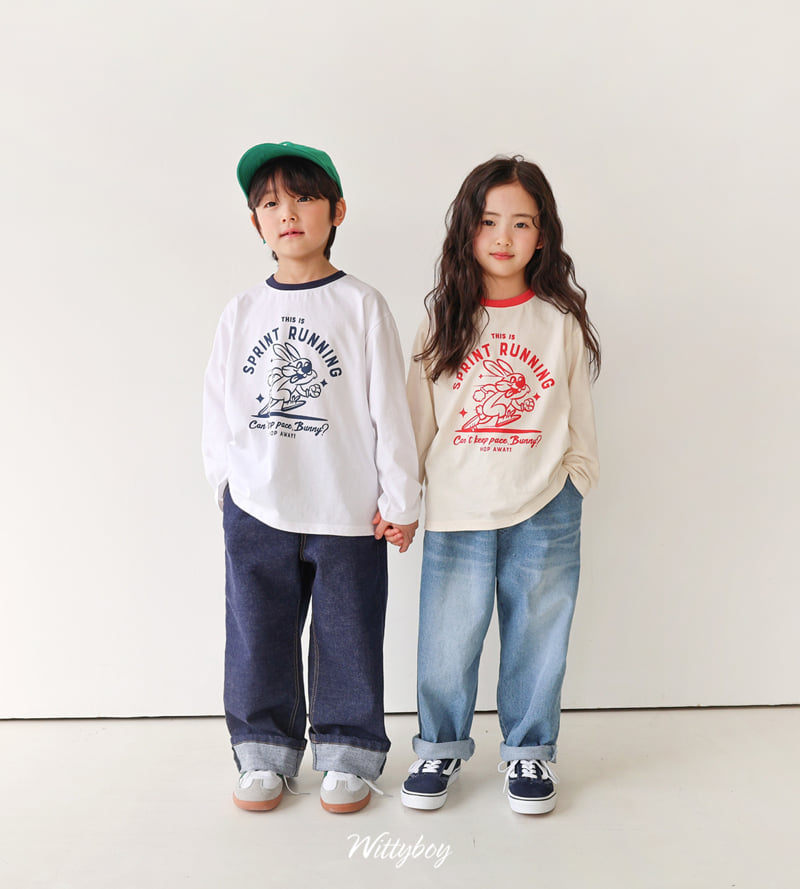 Witty Boy - Korean Children Fashion - #childofig - Running Rabbit Tee - 4