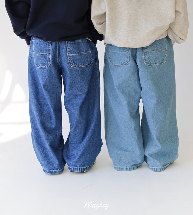 Witty Boy - Korean Children Fashion - #childofig - Natural Comfort Denim Pants - 2
