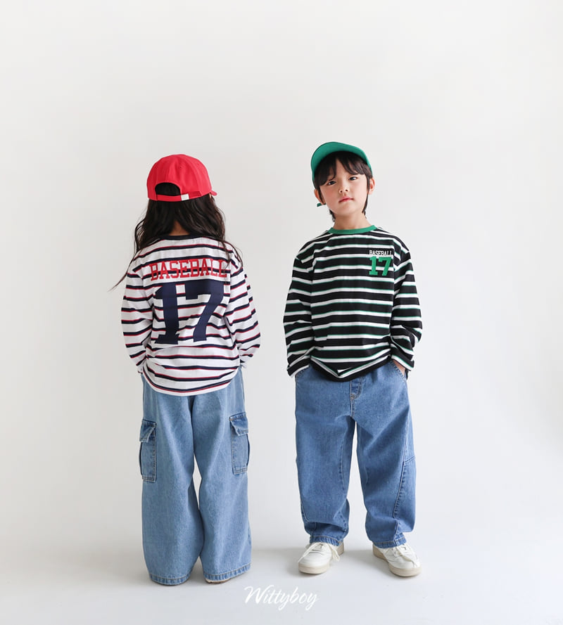Witty Boy - Korean Children Fashion - #childofig - Curved Stretch Denim Pants - 12