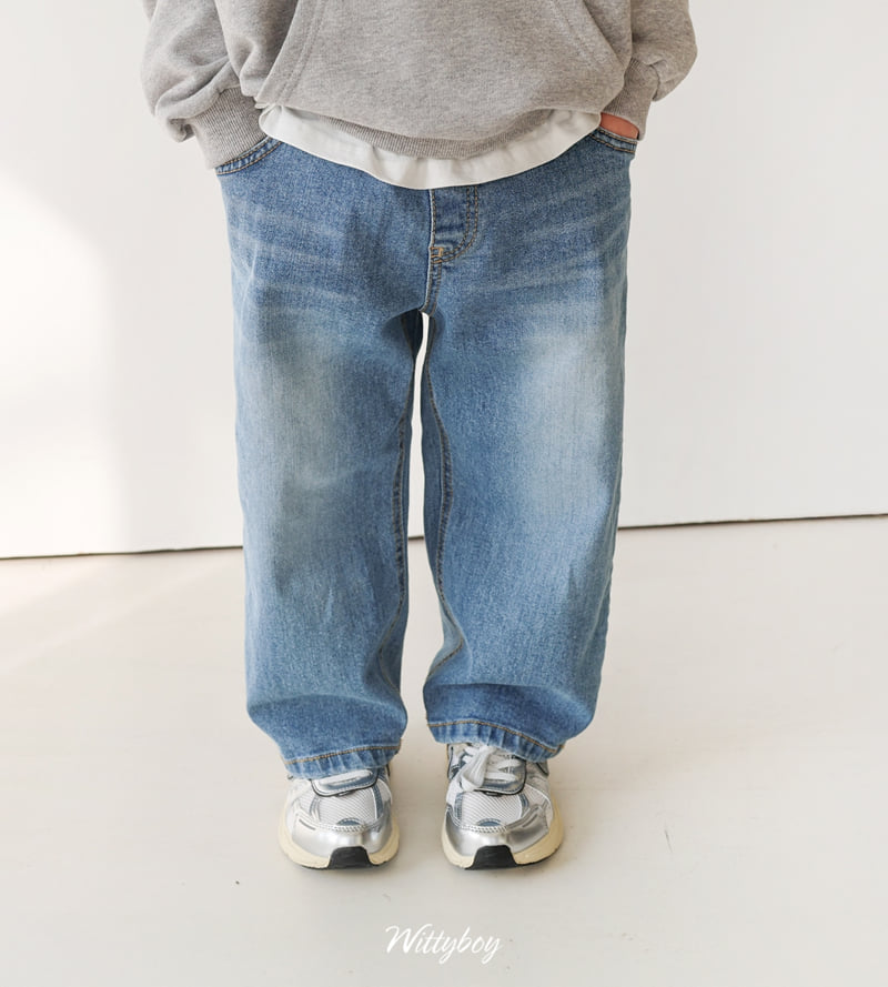 Witty Boy - Korean Children Fashion - #childrensboutique - Signature Stretch Denim Pants - 9