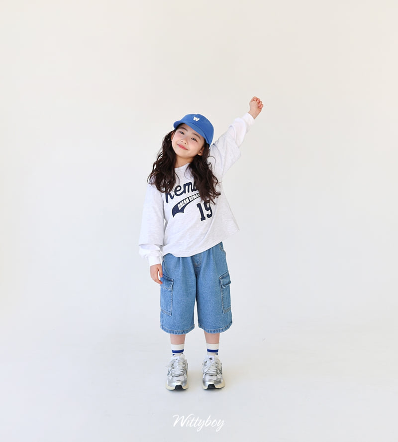 Witty Boy - Korean Children Fashion - #childrensboutique - Bermuda Cargo Denim Pants - 5