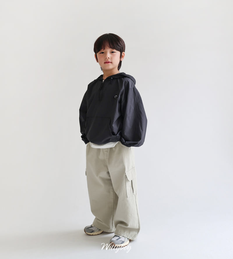 Witty Boy - Korean Children Fashion - #childrensboutique - Athletic Hooded Anorak - 12