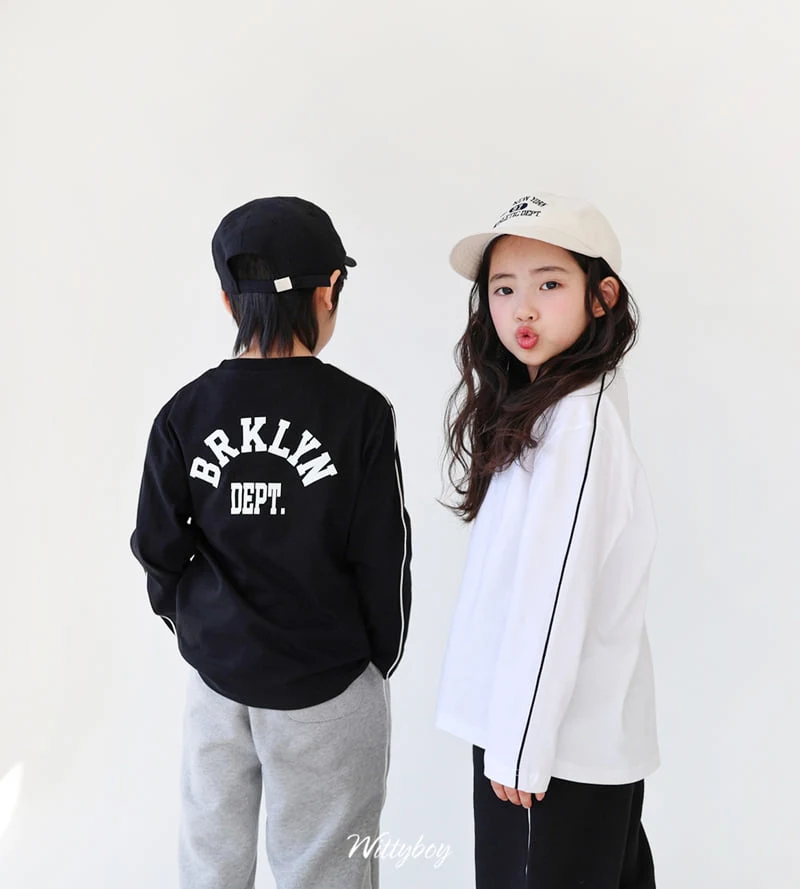 Witty Boy - Korean Children Fashion - #childrensboutique - Brooklyn Line Tee - 3