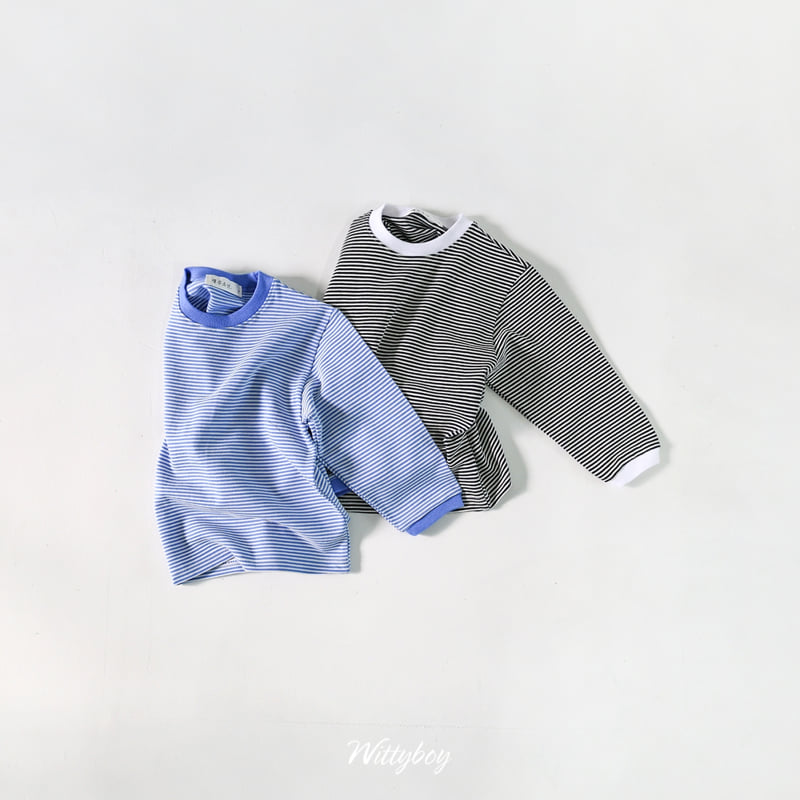 Witty Boy - Korean Children Fashion - #childrensboutique - Art Stripe Tee