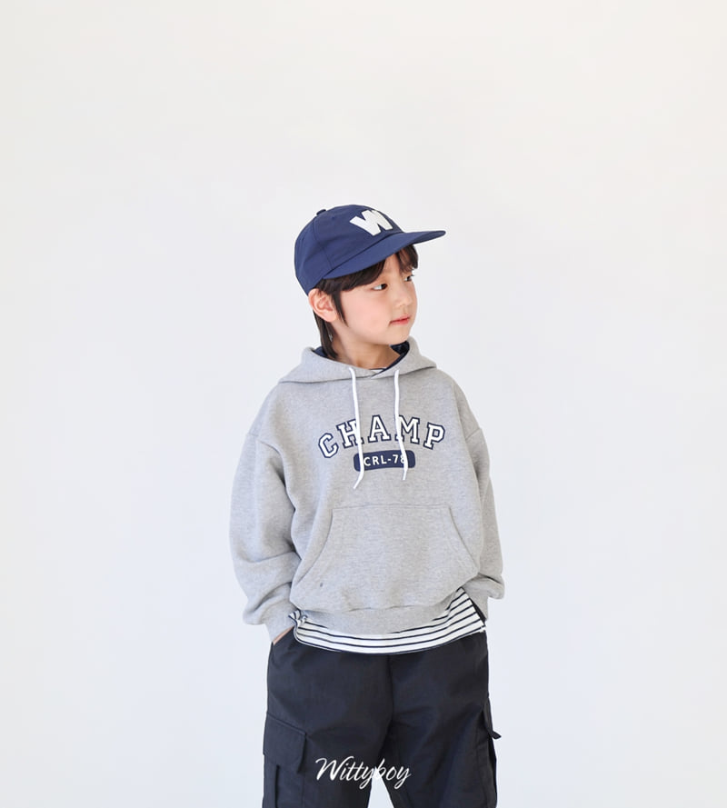 Witty Boy - Korean Children Fashion - #childrensboutique - Champ Hoodie - 12
