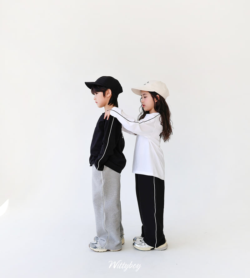 Witty Boy - Korean Children Fashion - #childrensboutique - Brooklyn Line Tee - 4