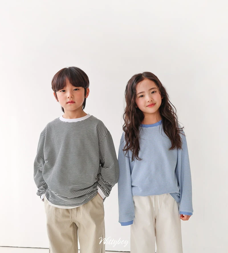 Witty Boy - Korean Children Fashion - #designkidswear - Art Stripe Tee - 2