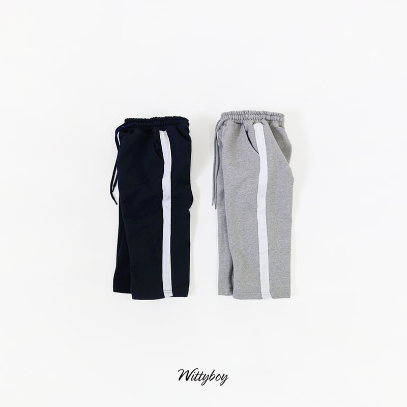 Witty Boy - Korean Children Fashion - #discoveringself - Sporty Track Pants - 2