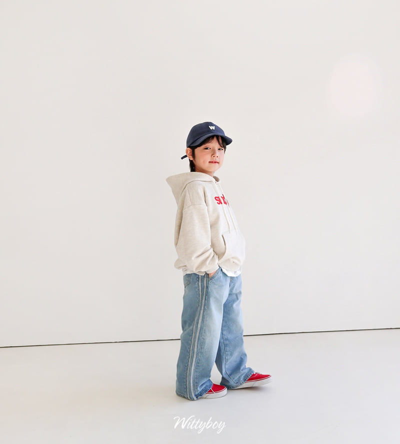 Witty Boy - Korean Children Fashion - #designkidswear - Double Line Washed Denim Pants - 4