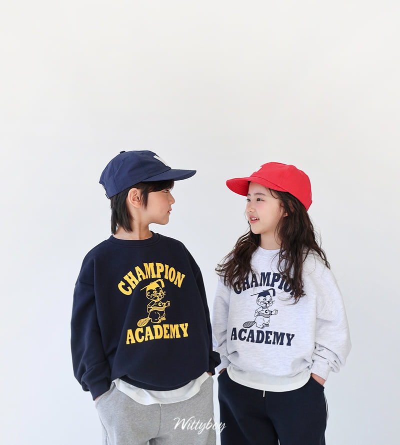Witty Boy - Korean Children Fashion - #designkidswear - Champion Sweatshirt - 4