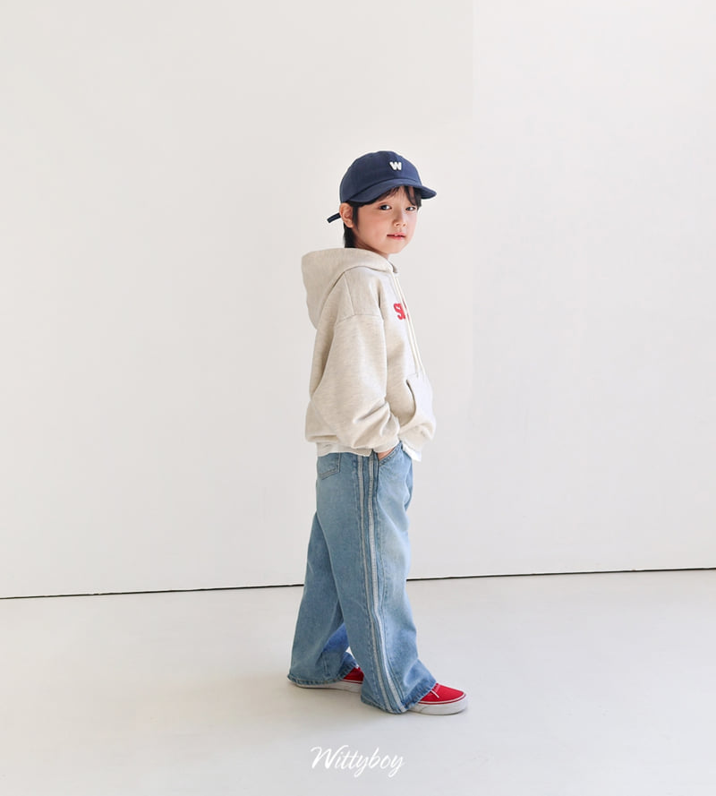 Witty Boy - Korean Children Fashion - #fashionkids - Double Line Washed Denim Pants - 5