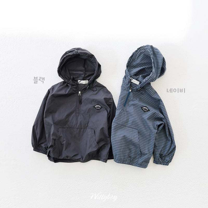Witty Boy - Korean Children Fashion - #kidsshorts - Athletic Hooded Anorak - 2