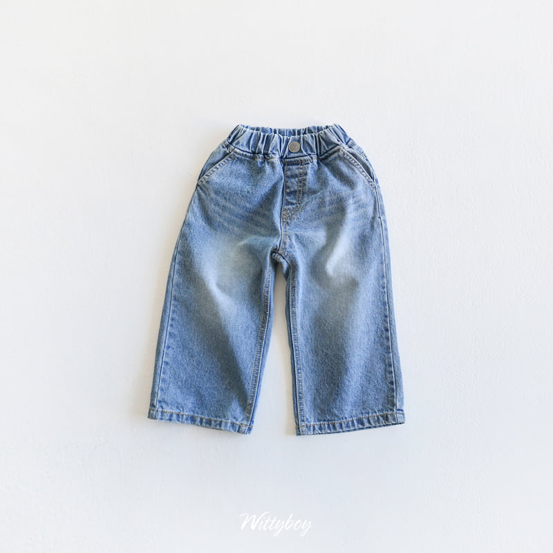 Witty Boy - Korean Children Fashion - #kidsshorts - Spring School Denim Pants