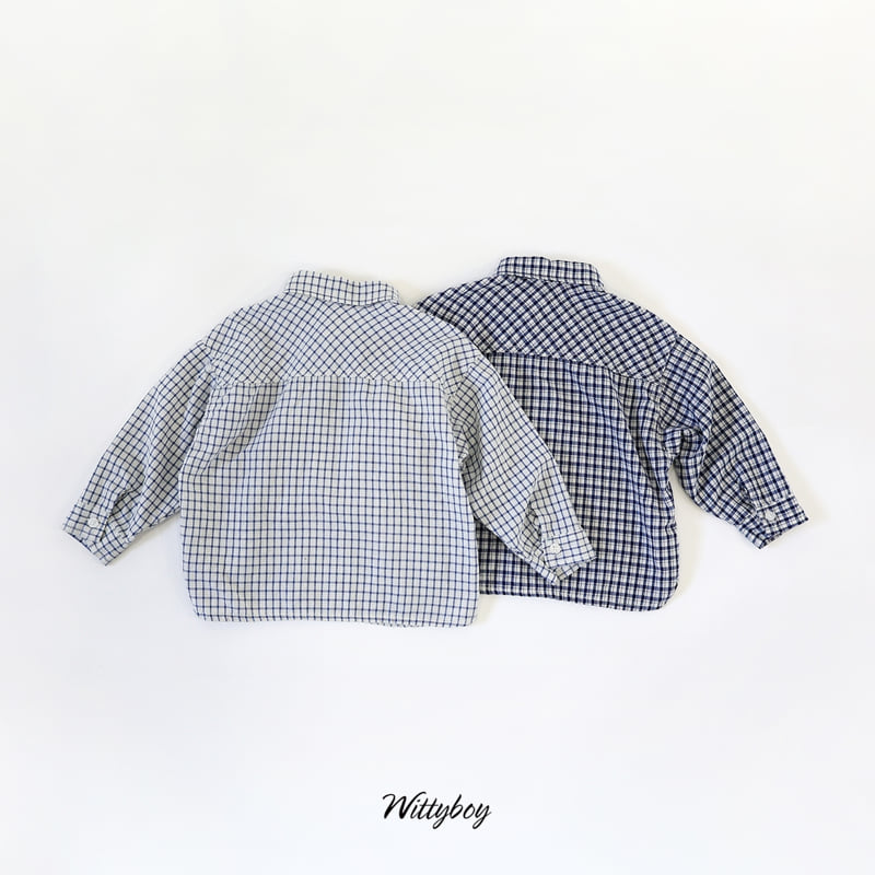 Witty Boy - Korean Children Fashion - #kidsshorts - Campus Check Shirt - 2