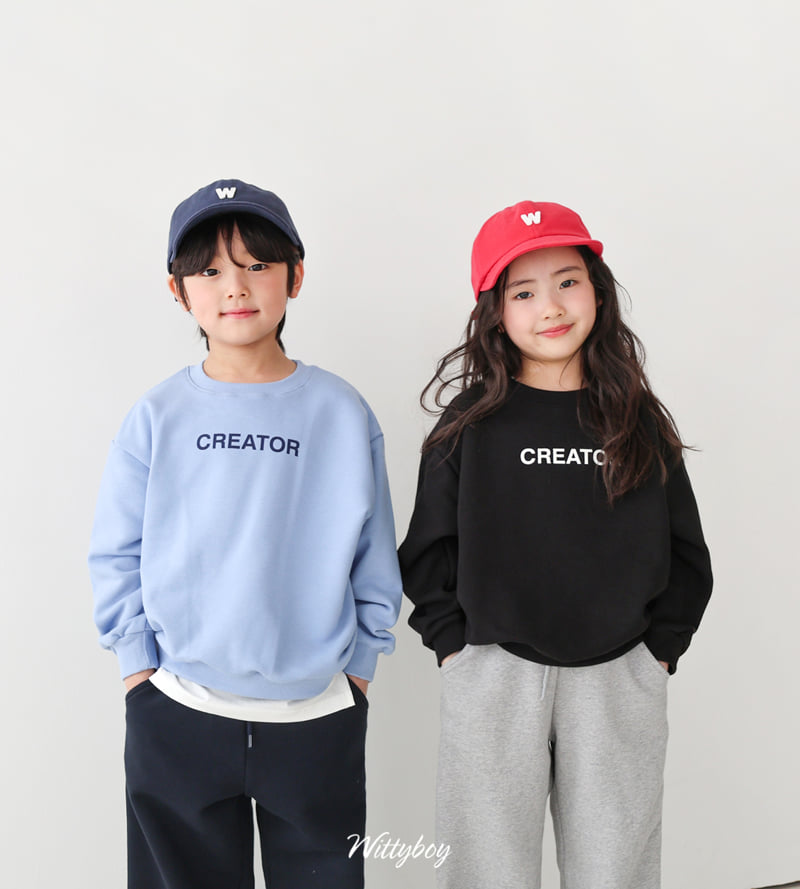 Witty Boy - Korean Children Fashion - #kidsshorts - Creator Sweatshirt