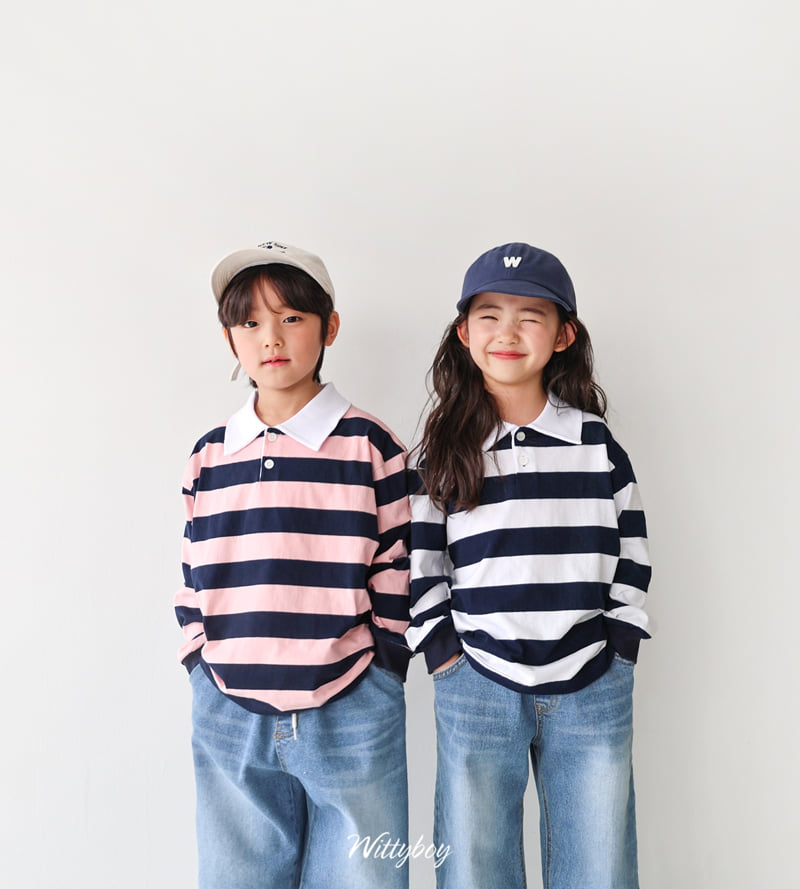 Witty Boy - Korean Children Fashion - #kidsshorts - School Collar Tee - 12