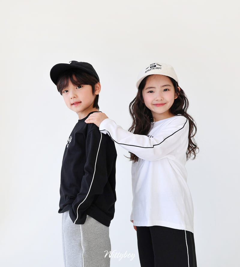 Witty Boy - Korean Children Fashion - #kidsshorts - Brooklyn Line Tee - 7