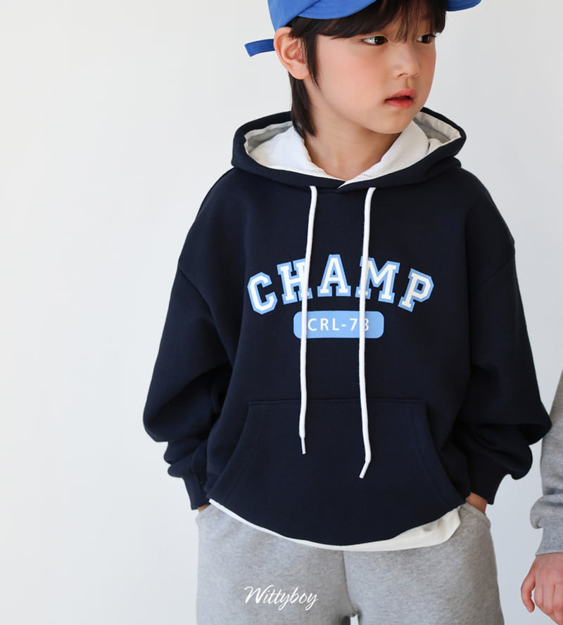 Witty Boy - Korean Children Fashion - #kidsshorts - Champ Hoodie - 2