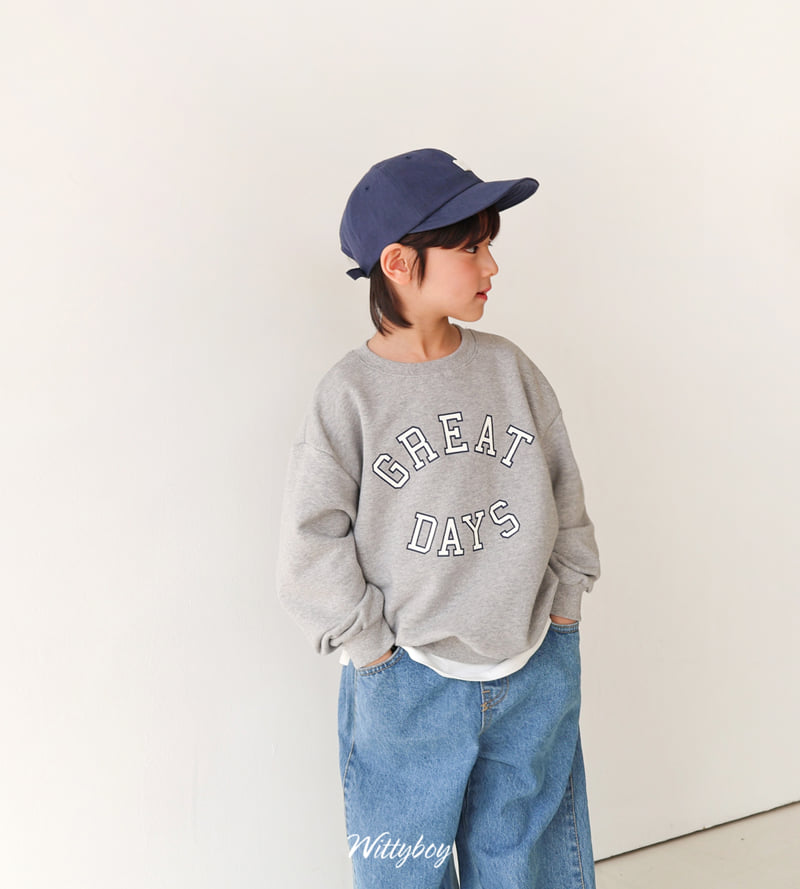 Witty Boy - Korean Children Fashion - #kidsshorts - Days Sweatshirt - 12