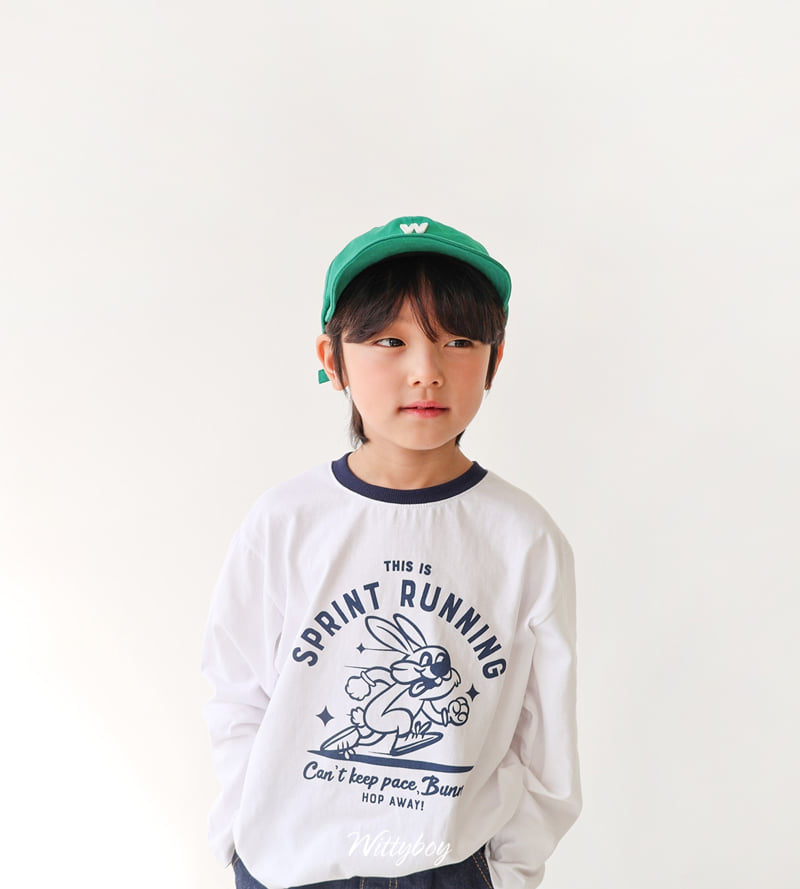Witty Boy - Korean Children Fashion - #kidsshorts - Running Rabbit Tee - 9