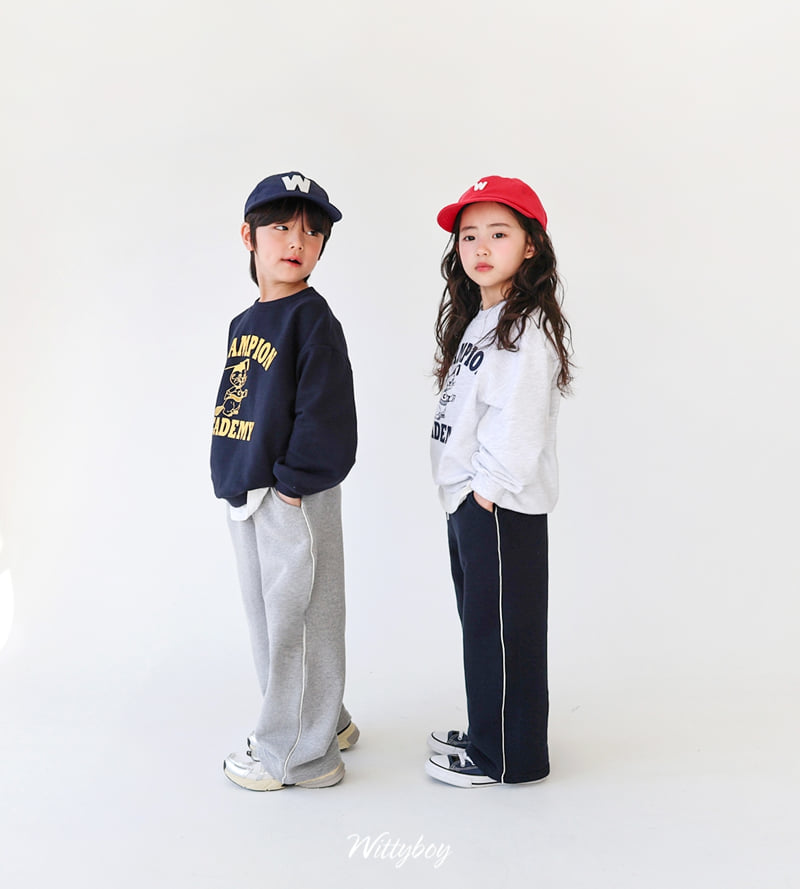Witty Boy - Korean Children Fashion - #kidsshorts - Champion Sweatshirt - 6