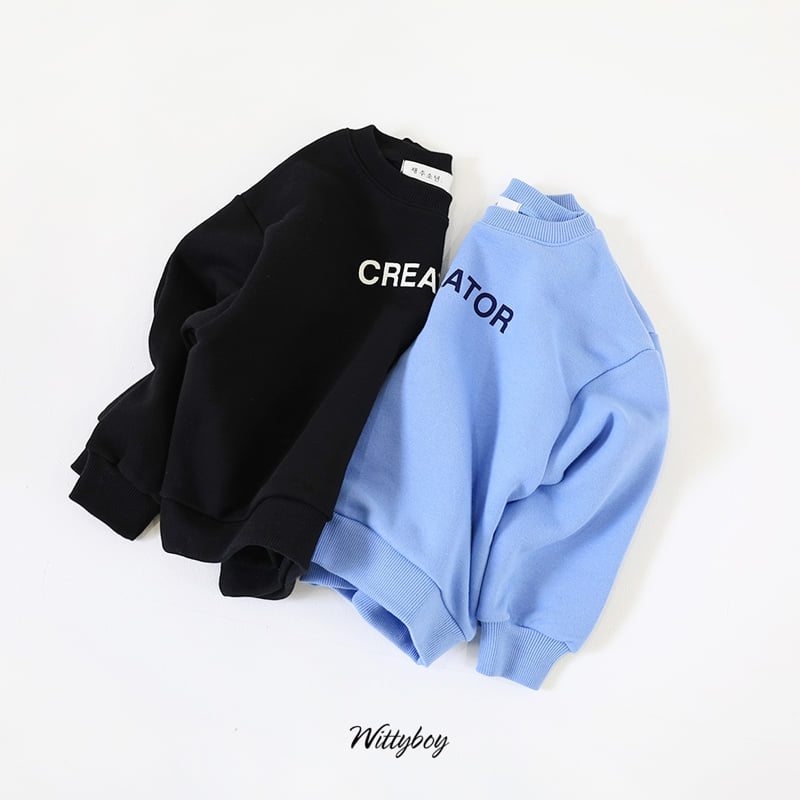 Witty Boy - Korean Children Fashion - #kidsstore - Creator Sweatshirt - 2