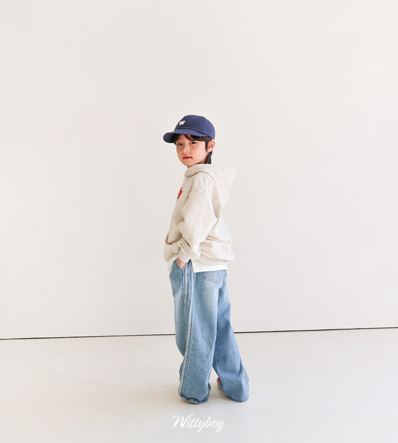 Witty Boy - Korean Children Fashion - #kidsstore - Double Line Washed Denim Pants - 7