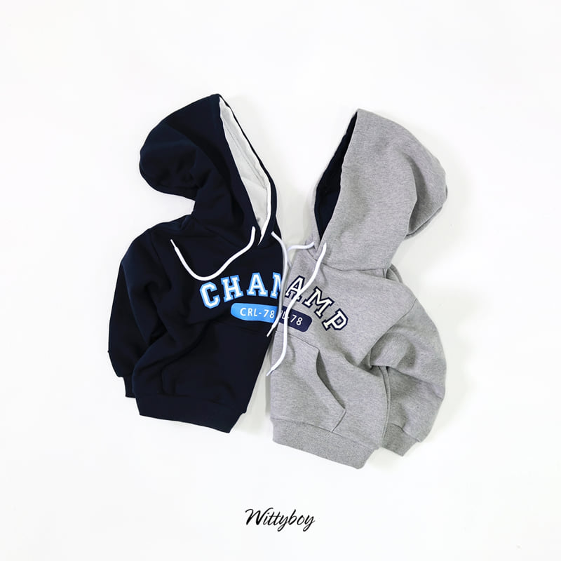 Witty Boy - Korean Children Fashion - #kidsstore - Champ Hoodie - 3