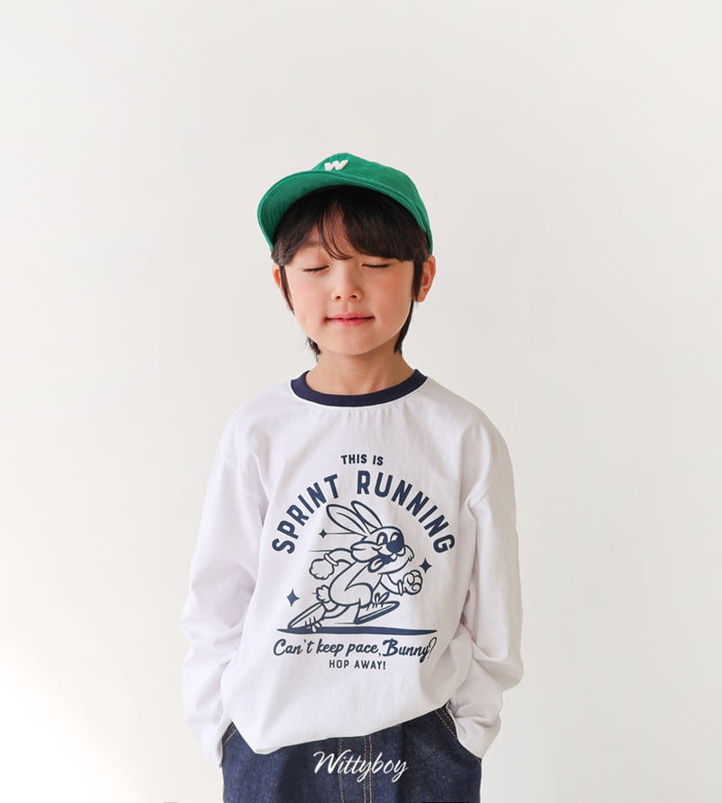 Witty Boy - Korean Children Fashion - #kidsstore - Running Rabbit Tee - 10