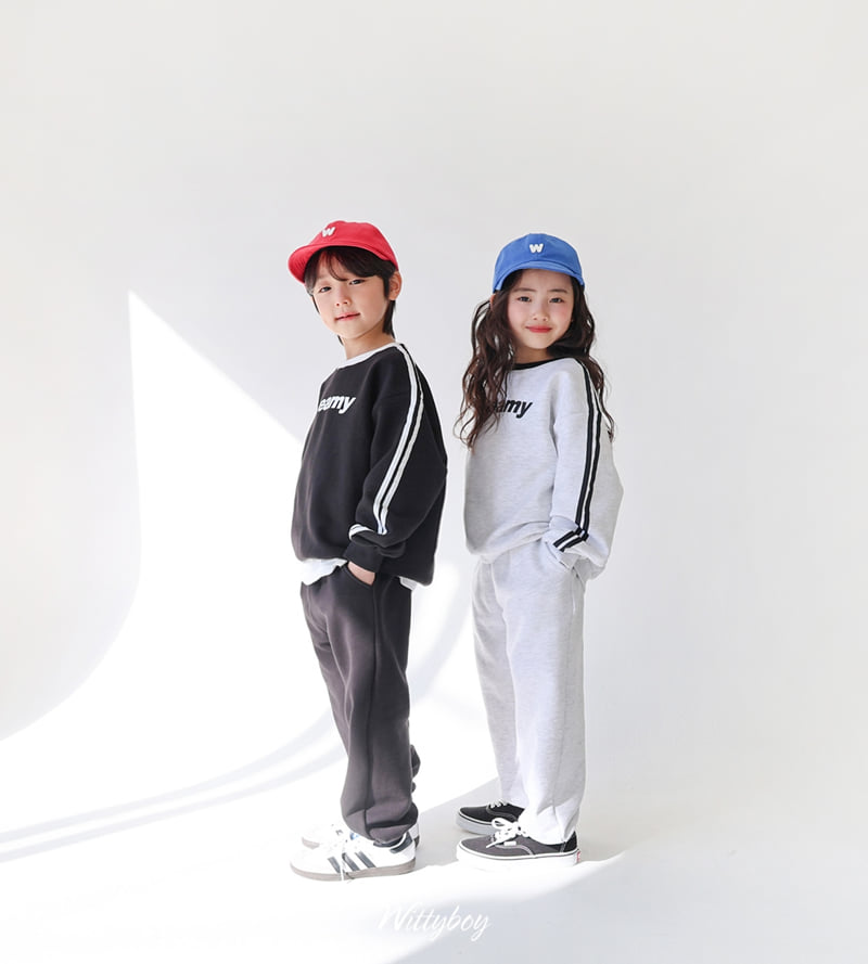 Witty Boy - Korean Children Fashion - #kidzfashiontrend - Creamy Line Sweatshirt - 9