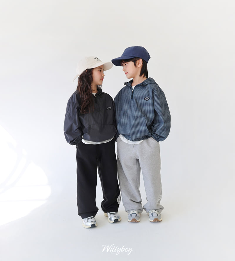 Witty Boy - Korean Children Fashion - #kidsstore - Athletic Hooded Anorak - 4