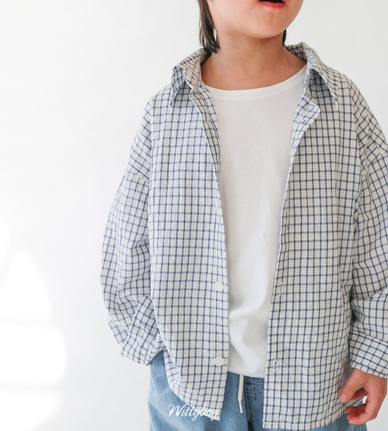 Witty Boy - Korean Children Fashion - #kidsstore - Campus Check Shirt - 4