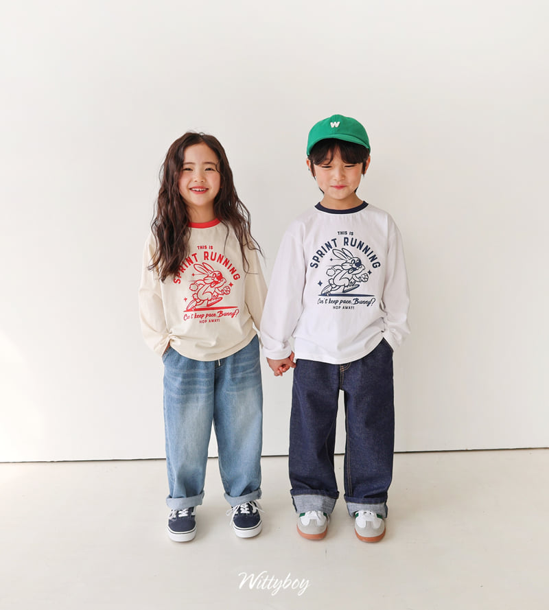 Witty Boy - Korean Children Fashion - #kidzfashiontrend - Running Rabbit Tee - 11