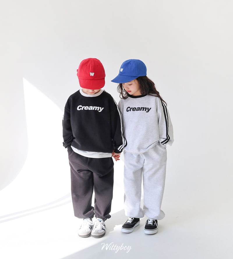 Witty Boy - Korean Children Fashion - #littlefashionista - Creamy Line Sweatshirt - 11