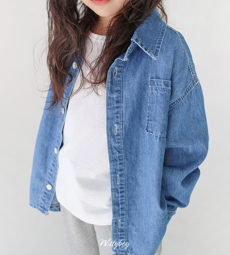 Witty Boy - Korean Children Fashion - #littlefashionista - Original Denim Shirt - 7