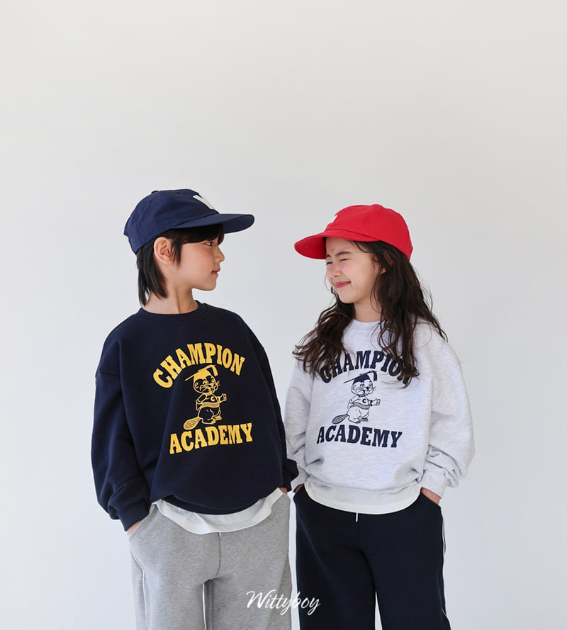 Witty Boy - Korean Children Fashion - #littlefashionista - Champion Sweatshirt - 10