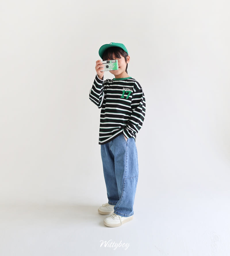 Witty Boy - Korean Children Fashion - #magicofchildhood - Curved Stretch Denim Pants - 6