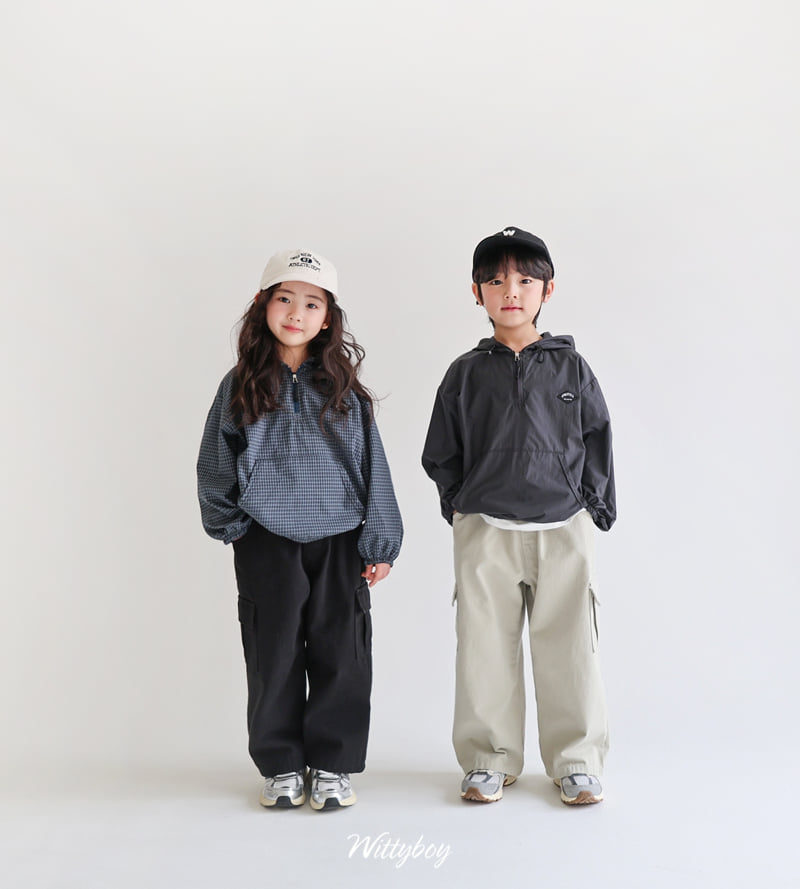 Witty Boy - Korean Children Fashion - #minifashionista - Athletic Hooded Anorak - 8