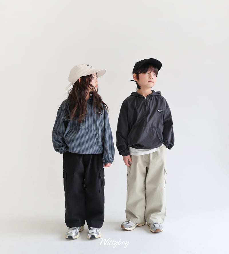 Witty Boy - Korean Children Fashion - #prettylittlegirls - Athletic Hooded Anorak - 9