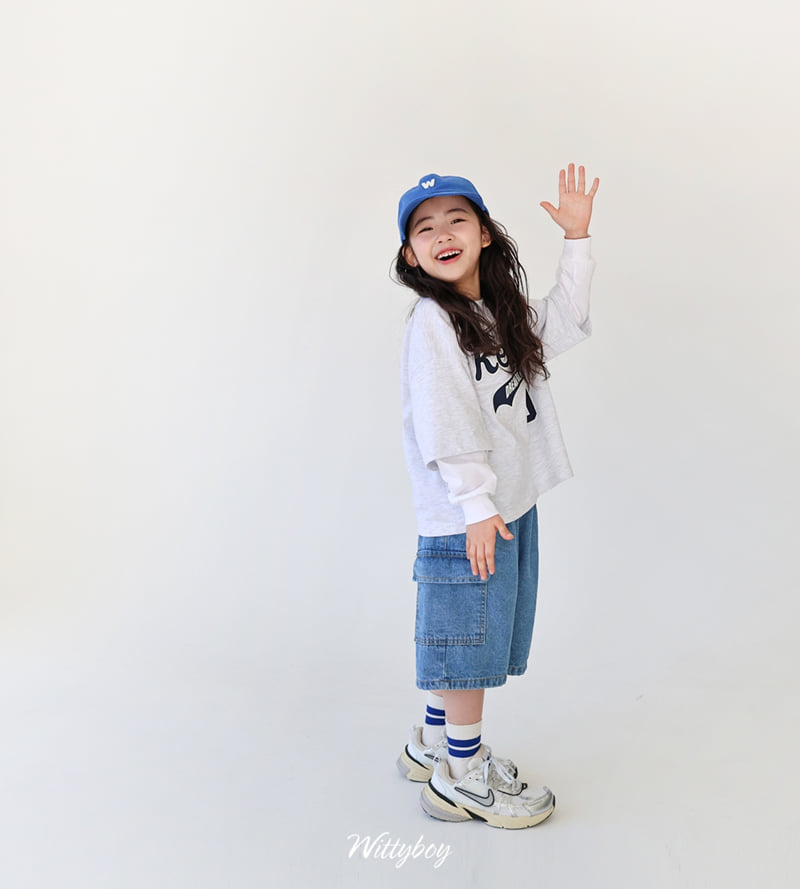 Witty Boy - Korean Children Fashion - #stylishchildhood - Bermuda Cargo Denim Pants - 3