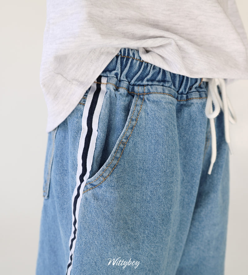 Witty Boy - Korean Children Fashion - #stylishchildhood - High-Teen Denim Pants - 2