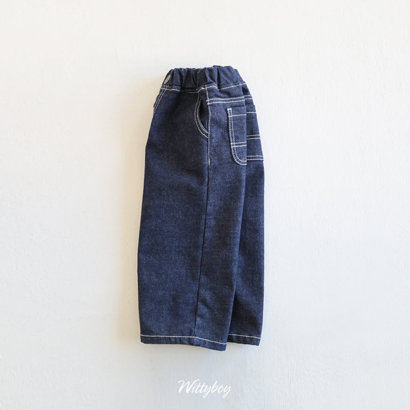 Witty Boy - Korean Children Fashion - #prettylittlegirls - White Non-Fade Denim Pants - 4